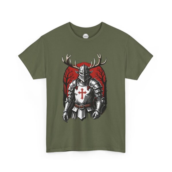 Black Knight Elven Crusader Unisex Heavy Cotton Tee - Image 9